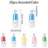 5 Colors Translucent Plastic Pendants KY-YW0001-81A-2