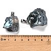 Electroplated Raw Natural Quartz Crystal Pendants G-Q481-20P-06-3
