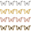 64Pcs 4 Colors Tibetan Style Alloy Hollow Pendants FIND-SC0014-41-1