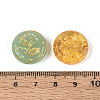 Baking Paint and Golden Metal Enlaced Glass Beads DGLA-T004-31M-3