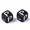 Opaque Acrylic Beads X-SACR-N002-01P-3