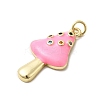 Brass Micro Pave Cubic Zirconia Pendants KK-A278-03G-01-2