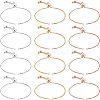 12Pcs 3 Colors Brass Box Chain Slider Bracelet Making KK-NB0001-79-1