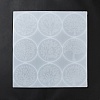 Flat Round with Tree of Life Pendant Silicone Molds DIY-L071-04-4