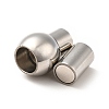 304 Stainless Steel Magnetic Clasps with Glue-in Ends STAS-E006-1-2