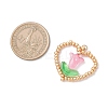 MIYUKI Glass Seed Beaded Heart and Flower Pendants PALLOY-MZ01079-03-3