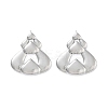 Hollow Teardrop Brass Stud Earrings EJEW-Q811-10P-1