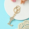 Golden Alloy Rhinestone Keychain KEYC-YW00105-12-1
