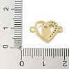 Rack Plating Brass Micro Pave Clear Cubic Zirconia Religion Heart Virgin Mary Connector Charms KK-L224-099G-02-3