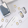 40Pcs 2 Colors Christmas Wreath Alloy Rhinestone Cabochons MRMJ-CA0001-49-6