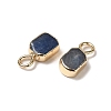 Dyed & Heated Natural Blue Aventurine Rectangle Charms G-Q169-07G-07-2