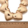 Iron 3D Heart Link Chain Choker Necklaces for Women NJEW-V003-02G-3