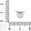 925 Sterling Silver Micro Pave Clear Cubic Zirconia Heart Charms LS-STER-A034-01P-3