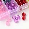 Spray Painted Transparent Crackle Glass Beads Strands CCG-X0002-B-3