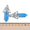 Dyed Synthetic Turquoise Faceted Pointed Bullet Big Pendants G-H076-02P-07-3