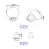 DIY Blank Dome 304 Stainless Steel Open Cuff Ring Making Kits DIY-UN0055-80-3