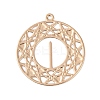 Brass Etched Metal Embellishments Pendants KK-Z058-05KCG-1