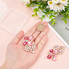 2Pcs Alloy Rhinestone Detachable Shoe Buckle Clips FIND-AR0004-59-3