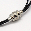 Multi-strand Leather Bracelets X-BJEW-A097-07-3