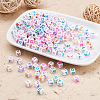 Craftdady 1300Pcs 26 Style Opaque White Acrylic Beads SACR-CD0001-02-4