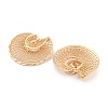 Rack Plating Brass Hollow Pendants KK-P244-14KCG-2