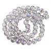 Electroplate Transparent Glass Beads Strands X-EGLA-N002-34B-C06-2
