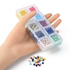 10 Grids 10 Styles Opaque Solid Color Glass Beads Strands EGLA-YW0001-45-5