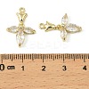 Brass Micro Pave Cubic Zirconia Pendants KK-C107-18B-G-3