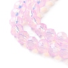 Baking Paint Transparent Glass Beads Strands DGLA-A034-J6MM-D09-3