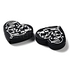 Food Grade Heart with Word Love Silicone Focal Beads SIL-NH0001-01A-2