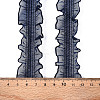 20 Yards Polyester Pleated Elastic Lace Trim SRIB-M015-01G-3