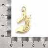 Brass Micro Pave Clear Cubic Zirconia Pendants KK-F899-06G-3