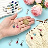 24Pcs 12 Colors Birthstone Alloy Glass Pendant Decorations HJEW-YW00157-5