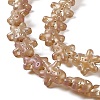Full Rainbow Plated Forsted Electroplate Glass Beads GLAA-P005-FR02-3