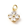 Brass Micro Pave Cubic Zirconia Pendants KK-V008-11G-04-1
