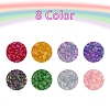 560Pcs 8 Colors Frosted Spray Painted Glass Beads Strands GLAA-YW0001-39-2