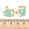 304 Stainless Steel Enamel Pendants STAS-I346-11G-01-3