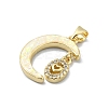 Brass Micro Pave Clear Cubic Zirconia Pendants KK-A221-18H-G-2