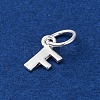 925 Sterling Silver Letter Charms STER-C012-01S-F-2