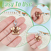 13Pcs 13 Style T-shirt Direction Guide Wood Pendant Locking Stitch Markers HJEW-AB00648-5