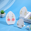 3Pcs 3 Sizes Leaf Shaped Acrylic Slant Back Jewelry Single Pendant Necklace Display Stands ODIS-SC0001-06-3