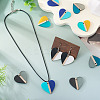 10Pcs 5 Colors Opaque & Transparent Resin & Wood Pendants RESI-TA0004-59-8