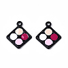 Rack Plating Alloy Colorful Enamel Spray Painted Pendants LS-ENAM-T011-125-2
