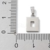 Ion Plating(IP) 304 Stainless Steel Micro Pave Cubic Zirconia Pendants STAS-Z107-06P-04-3