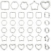 150Pcs 5 Styles Alloy Bead Frame FIND-SP0005-46-7