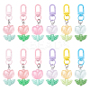 12Pcs 6 Colors Resin Tulip Pendant Decorations HJEW-UN0001-26-1