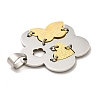 Ion Plating(IP) 304 Stainless Steel Pendants STAS-E184-25P-3