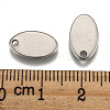Tarnish Resistant 201 Stainless Steel Stamping Blank Tag Pendants STAS-H037-1-3
