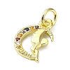 Brass Micro Pave Cubic Zirconia Pendants KK-H475-15G-01-2