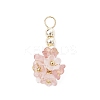 12Pcs Flower Transparent Acrylic Pendants PALLOY-JF03895-3